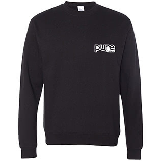 Classic Badge Crewneck Sweatshirt (Black) - Front