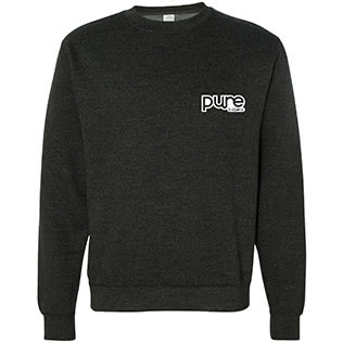 Classic Badge Crewneck Sweatshirt (Heather Charcoal) - Front