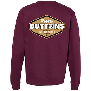 Classic Badge Crewneck Sweatshirt (Maroon) - Back