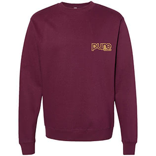 Classic Badge Crewneck Sweatshirt (Maroon) - Front