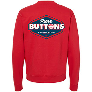 Classic Badge Crewneck Sweatshirt (Red) - Back