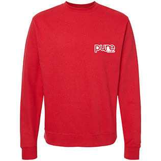 Classic Badge Crewneck Sweatshirt (Red) - Front