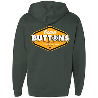 Classic Badge Hoodie (Alpine Green) - Back