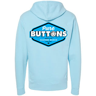 Classic Badge Hoodie (Aqua Blue) - Back