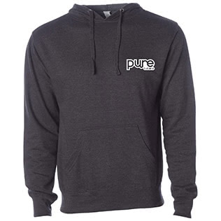 Classic Badge Hoodie (Heather Charcoal) - Front