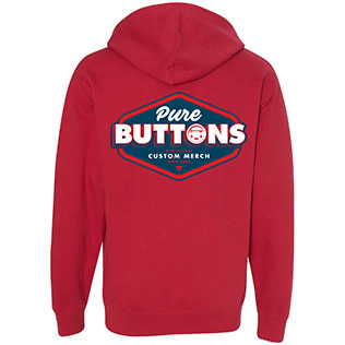 Classic Badge Hoodie (Red) - Back