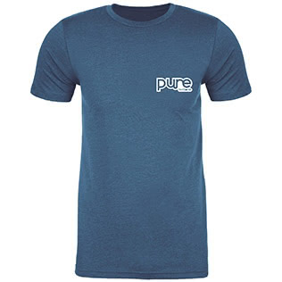 Classic Badge T-Shirt (Heather Cool Blue) - Front