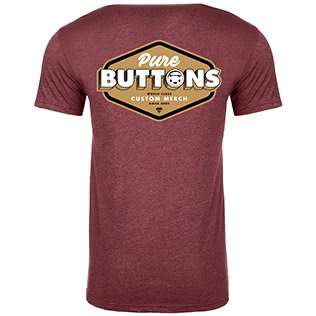 Classic Badge T-Shirt (Heather Maroon) - Back