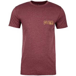 Classic Badge T-Shirt (Heather Maroon) - Front