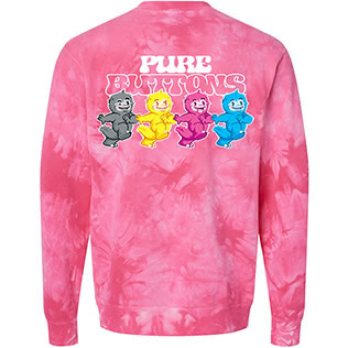 CMYK Beasties Crewneck Sweatshirt (Tie Dye Pink) - Back