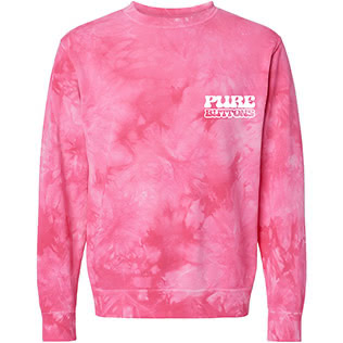 CMYK Beasties Crewneck Sweatshirt (Tie Dye Pink) - Front