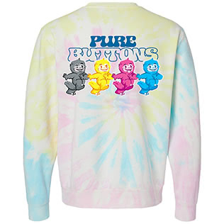 CMYK Beasties Crewneck Sweatshirt (Tie Dye Sunset Swirl) - Back