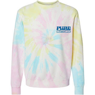 CMYK Beasties Crewneck Sweatshirt (Tie Dye Sunset Swirl) - Front