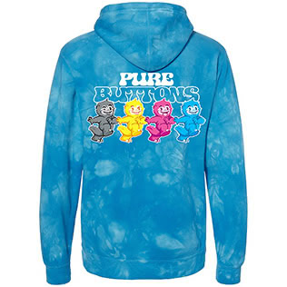 CMYK Beasties Hoodie (Tie Dye Blue Aqua) - Back