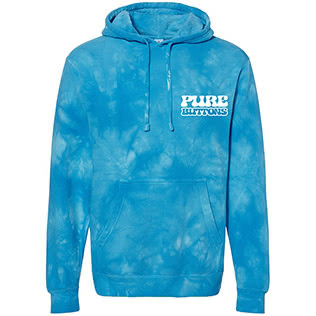 CMYK Beasties Hoodie (Tie Dye Blue Aqua) - Front