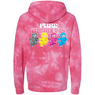 CMYK Beasties Hoodie (Tie Dye Pink) - Back