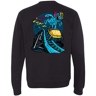 Coaster Beastie Crewneck Sweatshirt (Black) - Back