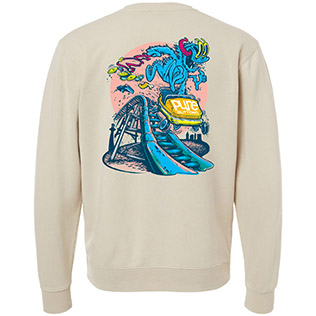 Coaster Beastie Crewneck Sweatshirt (Pigment Ivory) - Back