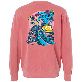 Coaster Beastie Crewneck Sweatshirt (Pigment Pink) - Back