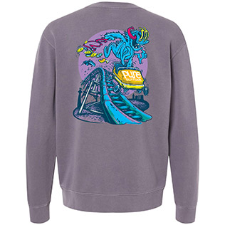 Coaster Beastie Crewneck Sweatshirt (Pigment Plum) - Back