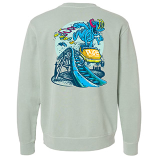 Coaster Beastie Crewneck Sweatshirt (Pigment Sage) - Back