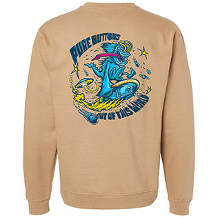 Out of this World Beastie Crewneck Sweatshirt (Sandstone) - Back