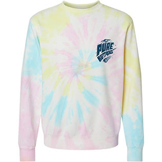 Out of this World Beastie Crewneck Sweatshirt (Tie Dye Sunset Swirl) - Front