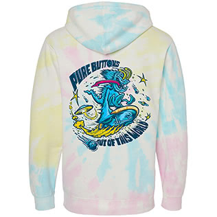 Out of this World Beastie Hoodie (Tie Dye Sunset Swirl) - Back