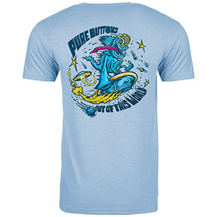 Out of this World Beastie T-Shirt (Heather Columbia Blue) - Back