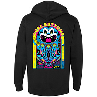 Pinball Beastie Hoodie (Black) - Back