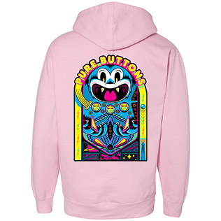 Pinball Beastie Hoodie (Light Pink) - Back