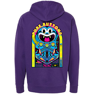 Pinball Beastie Hoodie (Purple) - Back