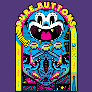 Pinball Beastie Hooded Sweatshirt Back (Purple)