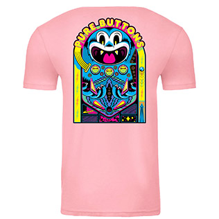 Pinball Beastie T-Shirt (Heather Light Pink) - Back