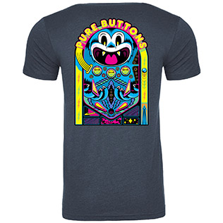 Pinball Beastie T-Shirt (Midnight Navy) - Back