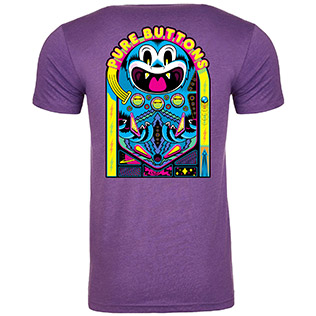 Pinball Beastie T-Shirt (Purple Rush) - Back