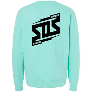 SOS Bolt Crewneck Sweatshirt (Mint) - Back