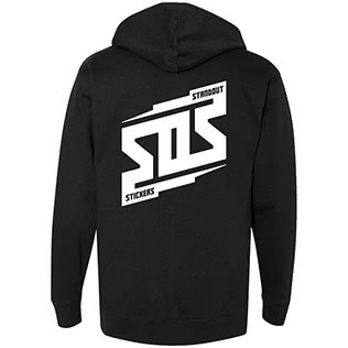 SOS Bolt Hoodie (Black) - Back