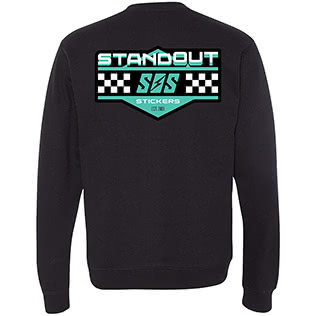 SOS Racing Crewneck Sweatshirt (Black) - Back