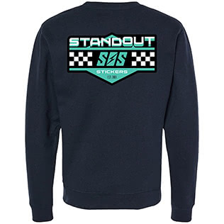 SOS Racing Crewneck Sweatshirt (Classic Navy) - Back