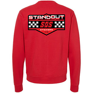 SOS Racing Crewneck Back (Red)