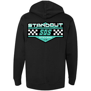 SOS Racing Hoodie (Black) - Back