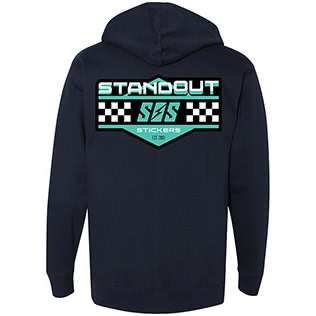 SOS Racing Hoodie (Classic Navy) - Back