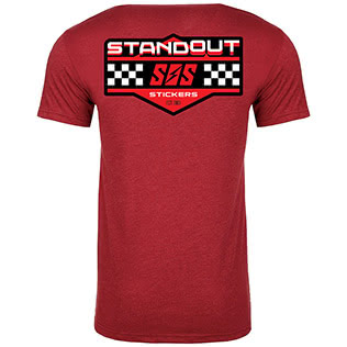 SOS Racing T-Shirt (Cardinal) - Back