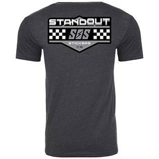 SOS Racing T-Shirt (Charcoal) - Back