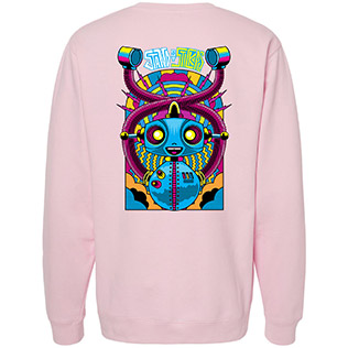 SOS Robot Crewneck Sweatshirt (Light Pink) - Back