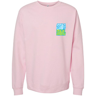 SOS Robot Crewneck Sweatshirt (Light Pink) - Front