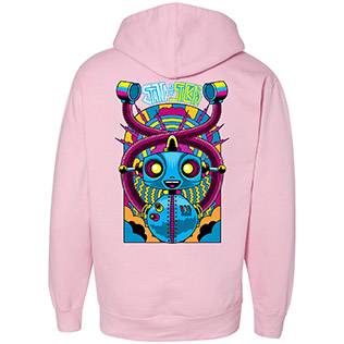 SOS Robot Hoodie (Light Pink) - Back