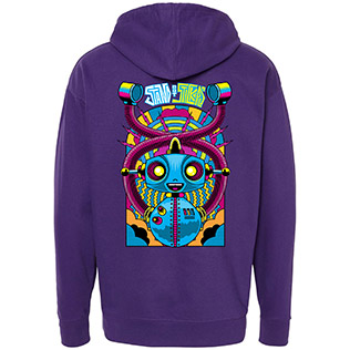 SOS Robot Hoodie (Purple) - Back