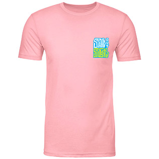 SOS Robot T-Shirt (Heather Light Pink) - Front